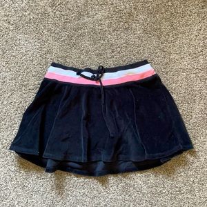 Black Velvet Mini Skirt